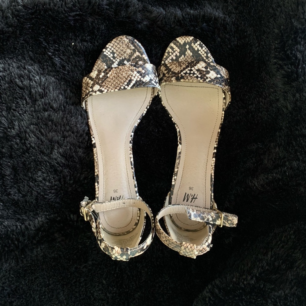 Snake print heels